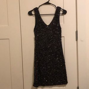 Amber Blue Black Sequin Dress